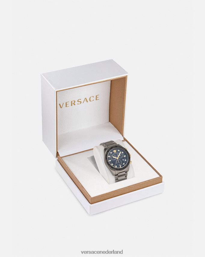 Versace Greca Dome-chronohorloge Heren pnul accessoires J2T4F41705