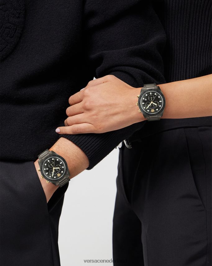 Versace Greca Dome-chronohorloge Heren pnul accessoires J2T4F41705