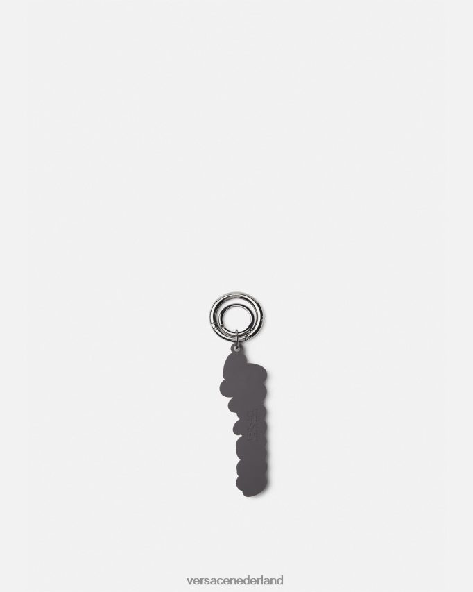 Versace Siliconen sleutelhanger met varsity-logo Heren groen water accessoires J2T4F41666