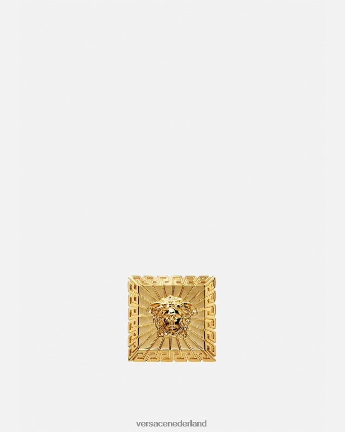 Versace kwal vierkante ring Heren goud accessoires J2T4F41691