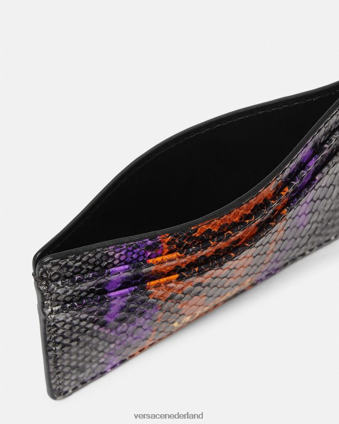Versace Kaarthouder met Python Greca-print Heren afdrukken accessoires J2T4F41651