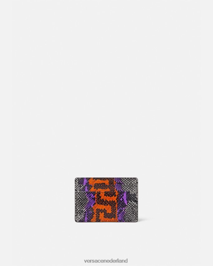 Versace Kaarthouder met Python Greca-print Heren afdrukken accessoires J2T4F41651