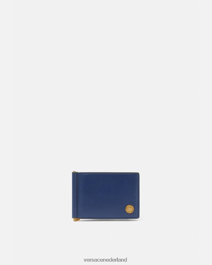 Versace Medusa Biggie tweevoudige clip portemonnee Heren blauw accessoires J2T4F41632