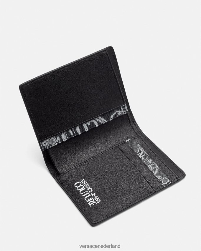 Versace Tweevoudige lange portemonnee met logo couture Heren zwart grijs accessoires J2T4F42518