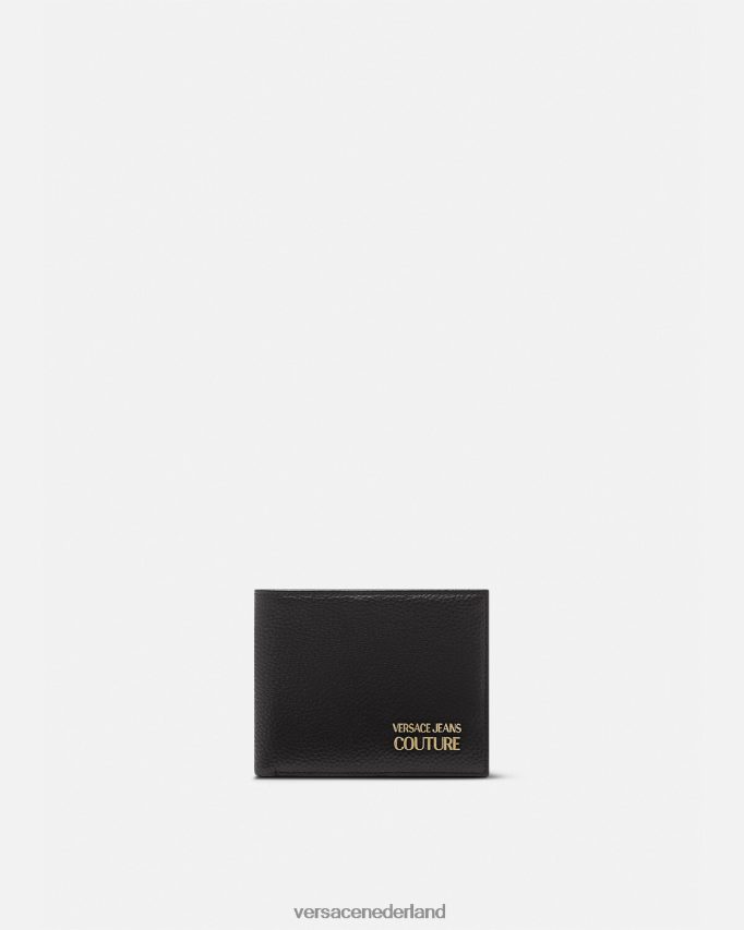 Versace Tweevoudige portemonnee met logo Heren zwart accessoires J2T4F42476