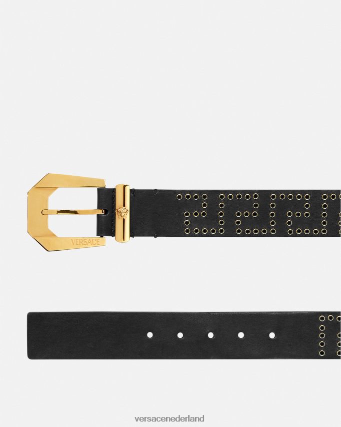Versace Crystal Medusa Heritage leren riem Heren zwart accessoires J2T4F41624