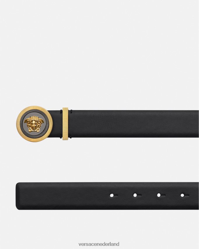 Versace Medusa Biggie leren riem Heren zwart goud accessoires J2T4F41610