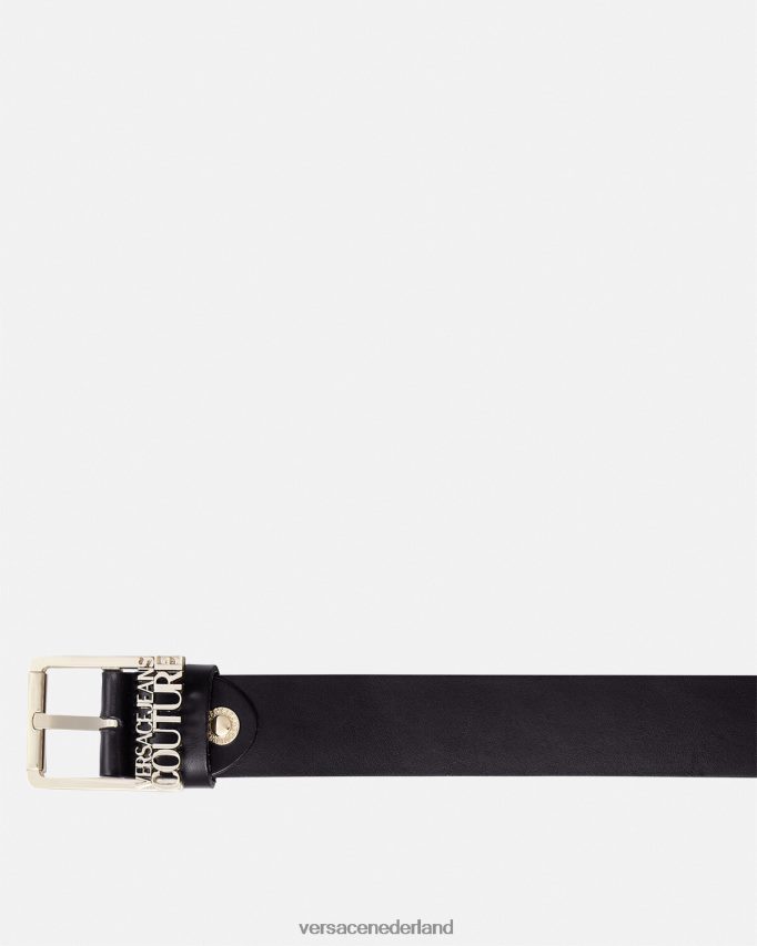 Versace riem met logo Heren goud en zwart accessoires J2T4F42480