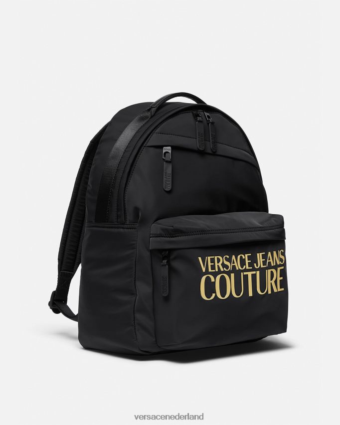 Versace Couture-rugzak met logo Heren zwart goud accessoires J2T4F42492