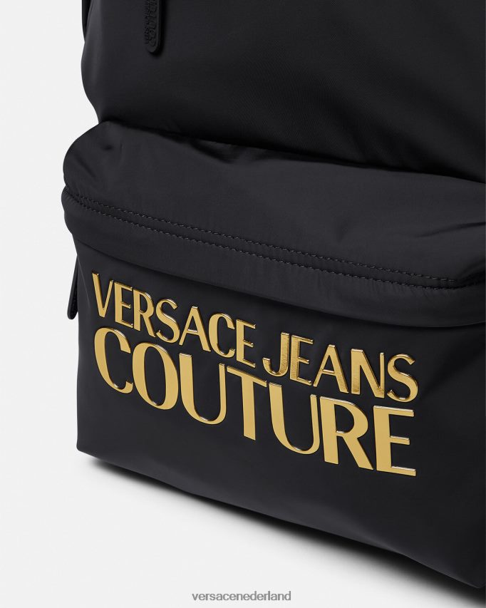 Versace Couture-rugzak met logo Heren zwart goud accessoires J2T4F42492