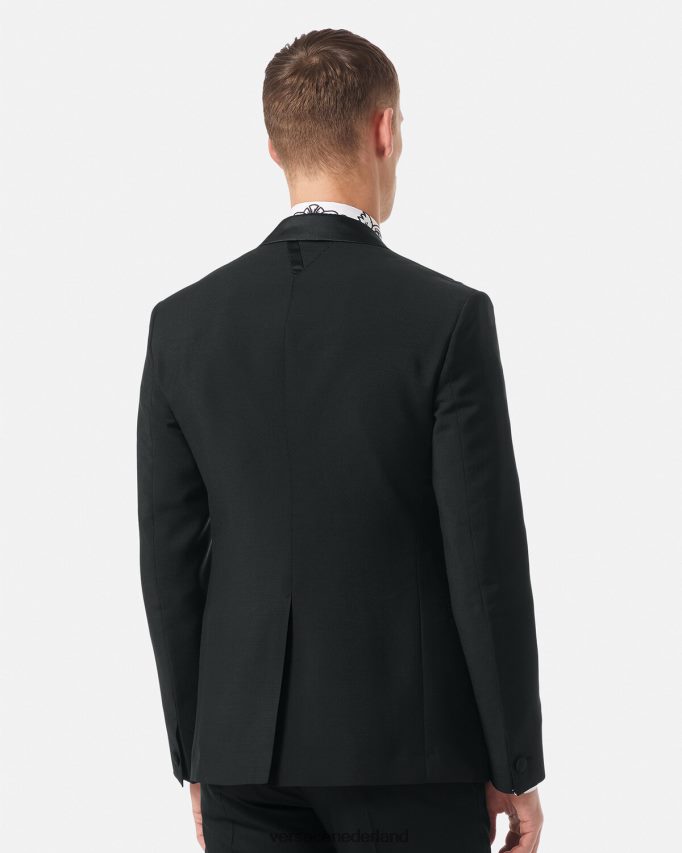 Versace Barocco geborduurde formele blazer Heren zwart kleding J2T4F41262