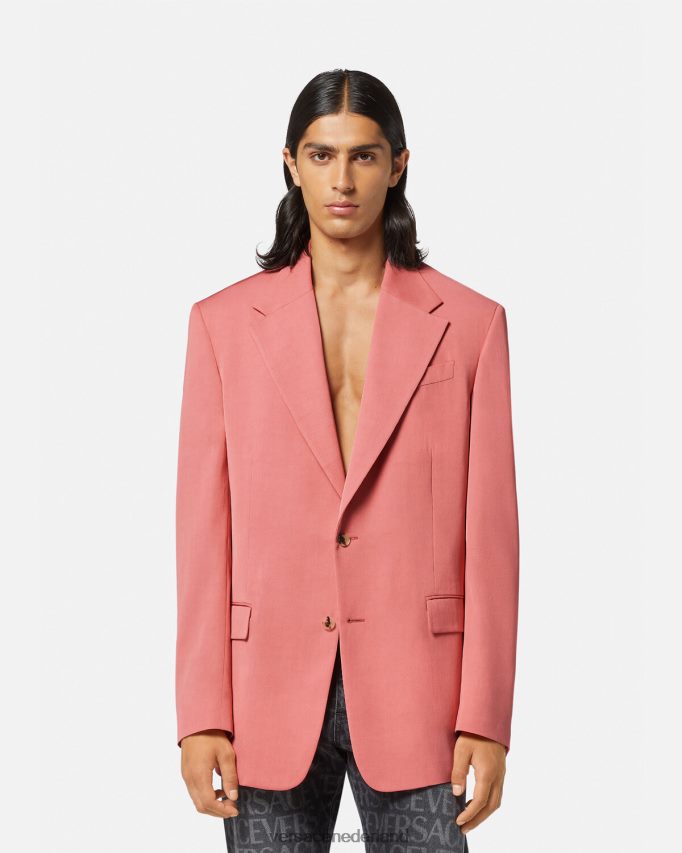Versace Blazer met enkele rij knopen Heren roze kleding J2T4F41272