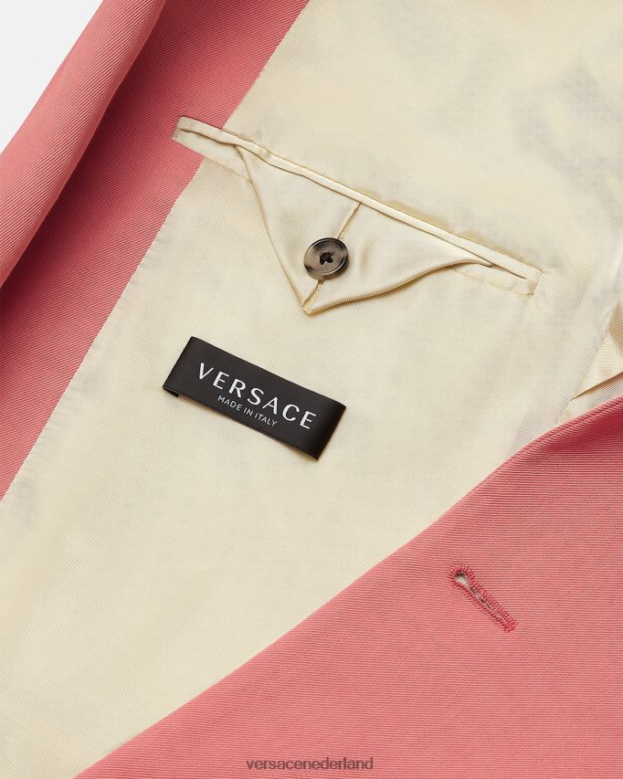 Versace Blazer met enkele rij knopen Heren roze kleding J2T4F41272