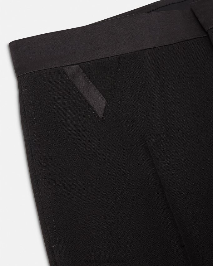Versace Formele broek van mohairmix Heren zwart kleding J2T4F41261
