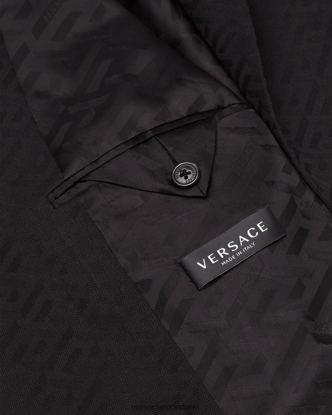 Versace La Greca getailleerde blazer Heren zwart kleding J2T4F41264