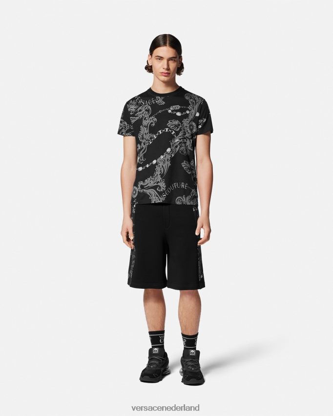 Versace Chain couture sweatshort Heren zwart kleding J2T4F42441