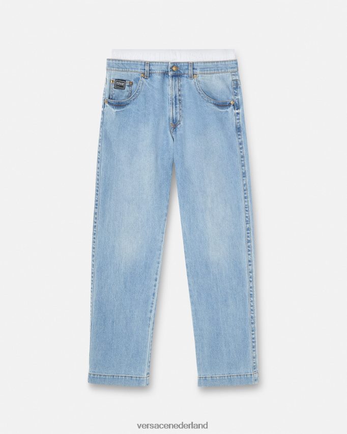 Versace Jeans met logotailleband Heren blauw kleding J2T4F42420