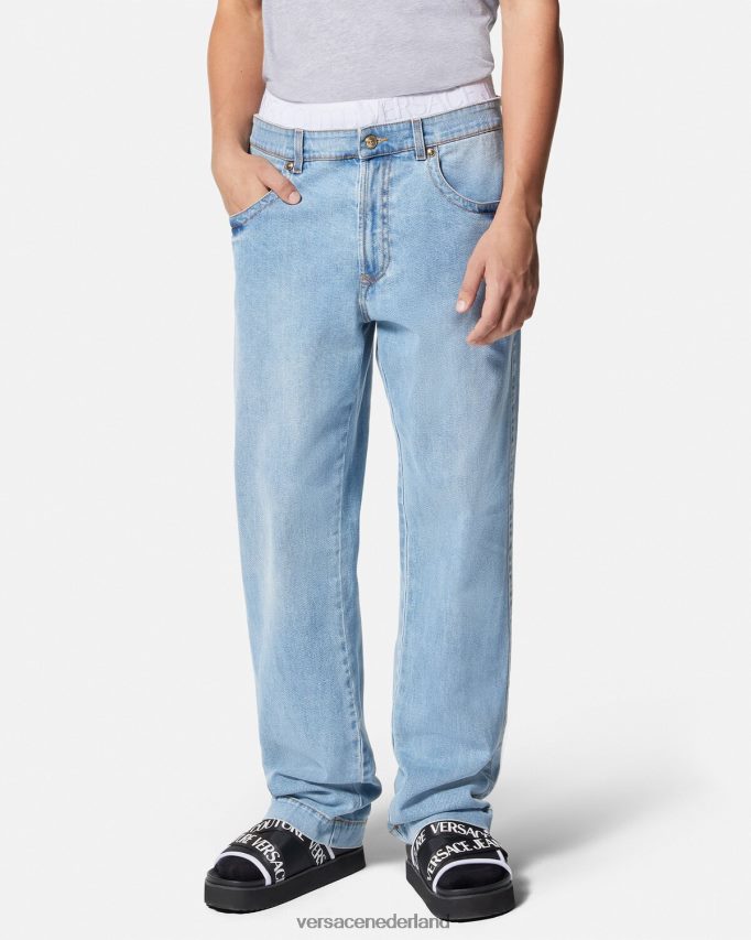 Versace Jeans met logotailleband Heren blauw kleding J2T4F42420