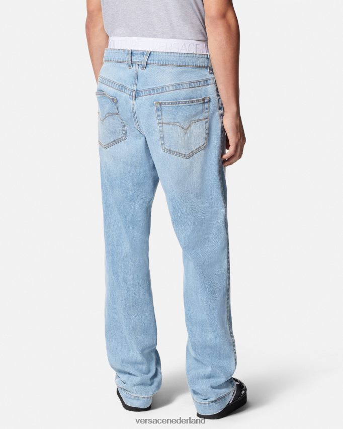 Versace Jeans met logotailleband Heren blauw kleding J2T4F42420