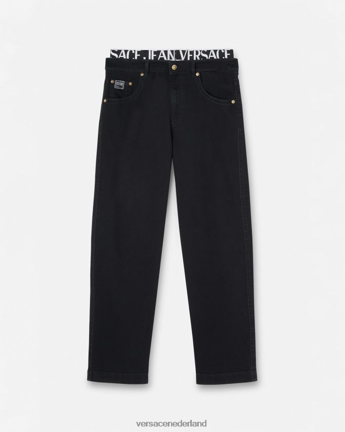 Versace Jeans met logotailleband Heren zwart kleding J2T4F42365