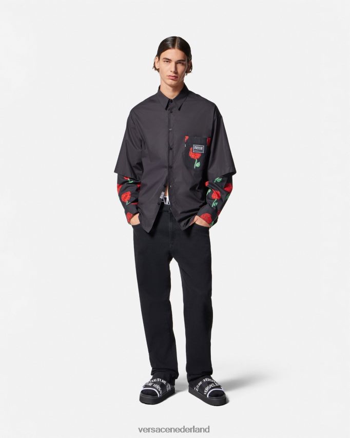 Versace Jeans met logotailleband Heren zwart kleding J2T4F42365