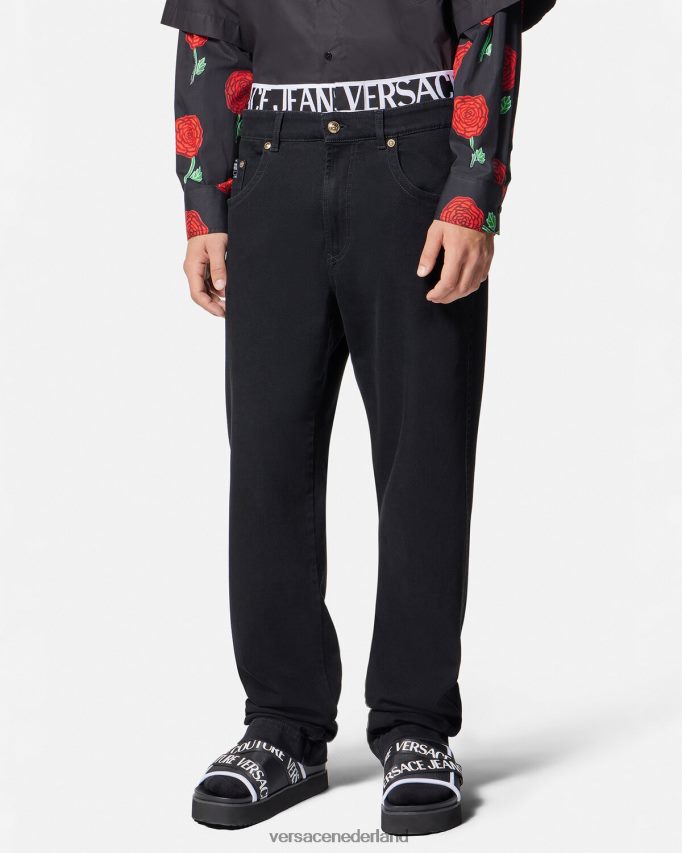 Versace Jeans met logotailleband Heren zwart kleding J2T4F42365