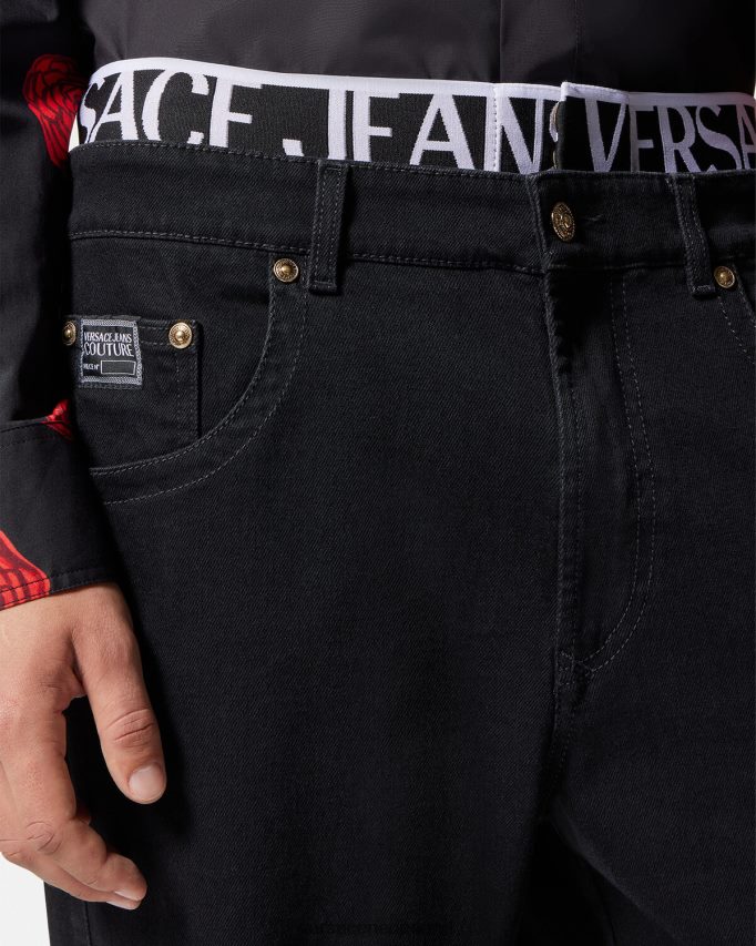 Versace Jeans met logotailleband Heren zwart kleding J2T4F42365