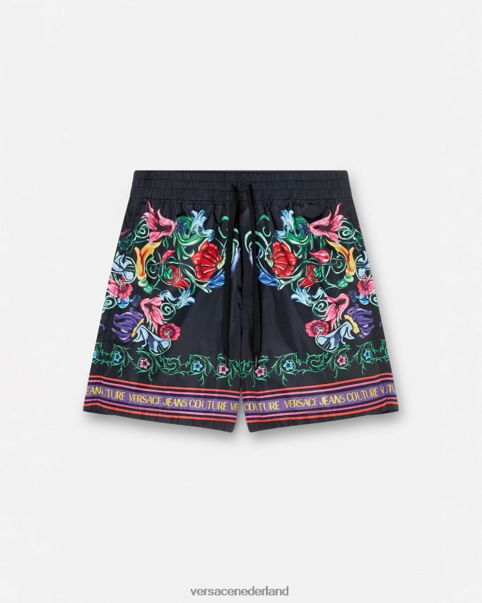 Versace Tuinbroek met v-embleem Heren zwart goud kleding J2T4F42435
