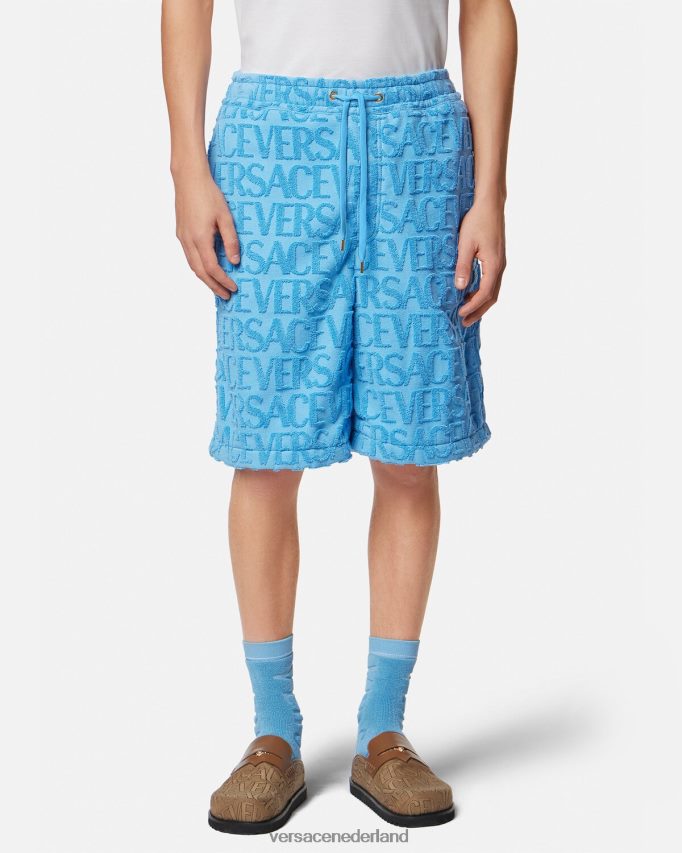 Versace all-over handdoekshorts Heren lichtblauw kleding J2T4F41429