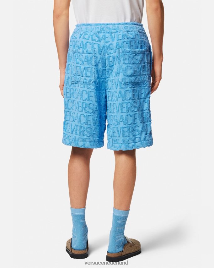 Versace all-over handdoekshorts Heren lichtblauw kleding J2T4F41429