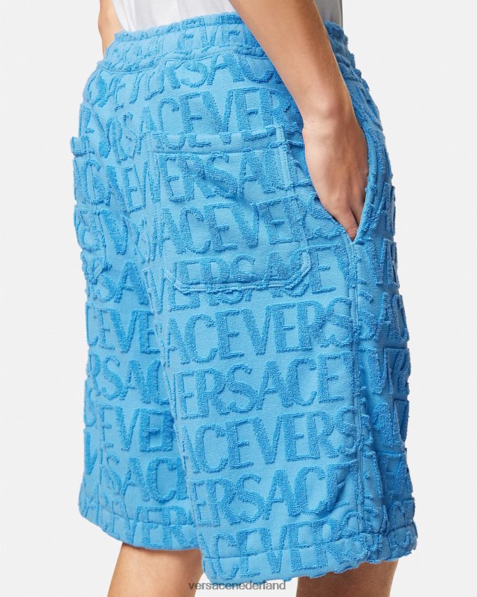 Versace all-over handdoekshorts Heren lichtblauw kleding J2T4F41429