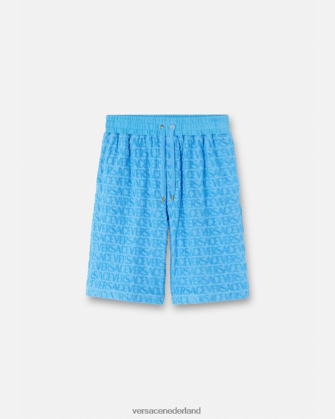 Versace all-over handdoekshorts Heren lichtblauw kleding J2T4F41431