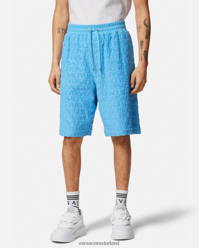 Versace all-over handdoekshorts Heren lichtblauw kleding J2T4F41431