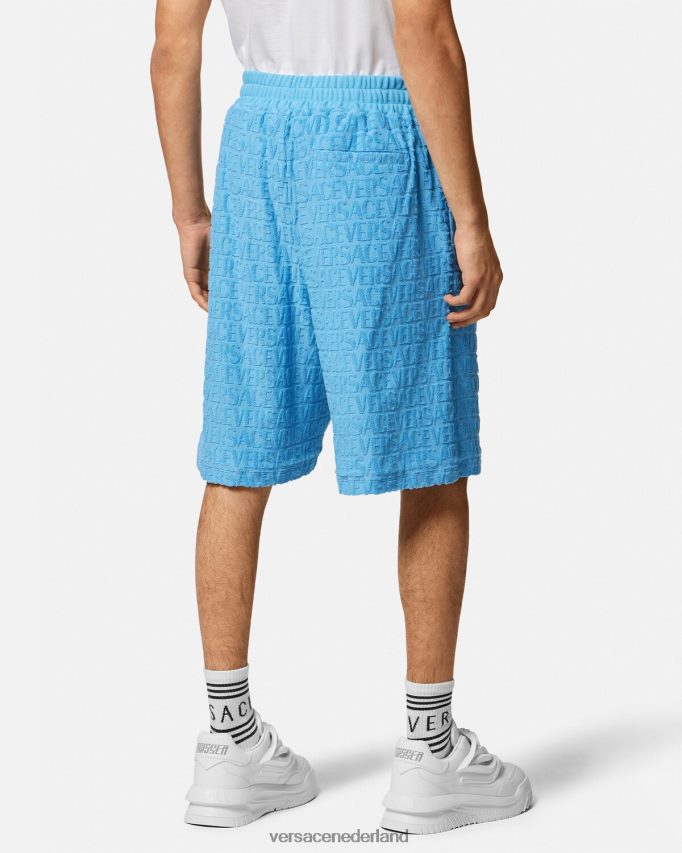 Versace all-over handdoekshorts Heren lichtblauw kleding J2T4F41431