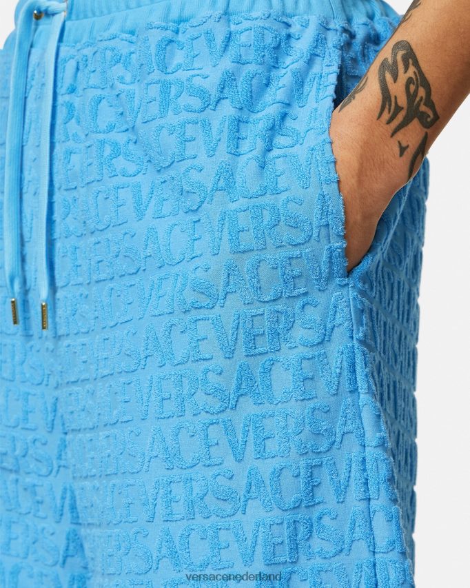 Versace all-over handdoekshorts Heren lichtblauw kleding J2T4F41431