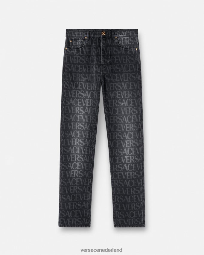 Versace all-over jeans Heren zwart en afdrukken kleding J2T4F41446