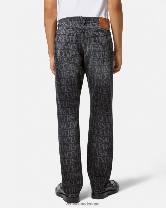 Versace all-over jeans Heren zwart en afdrukken kleding J2T4F41446