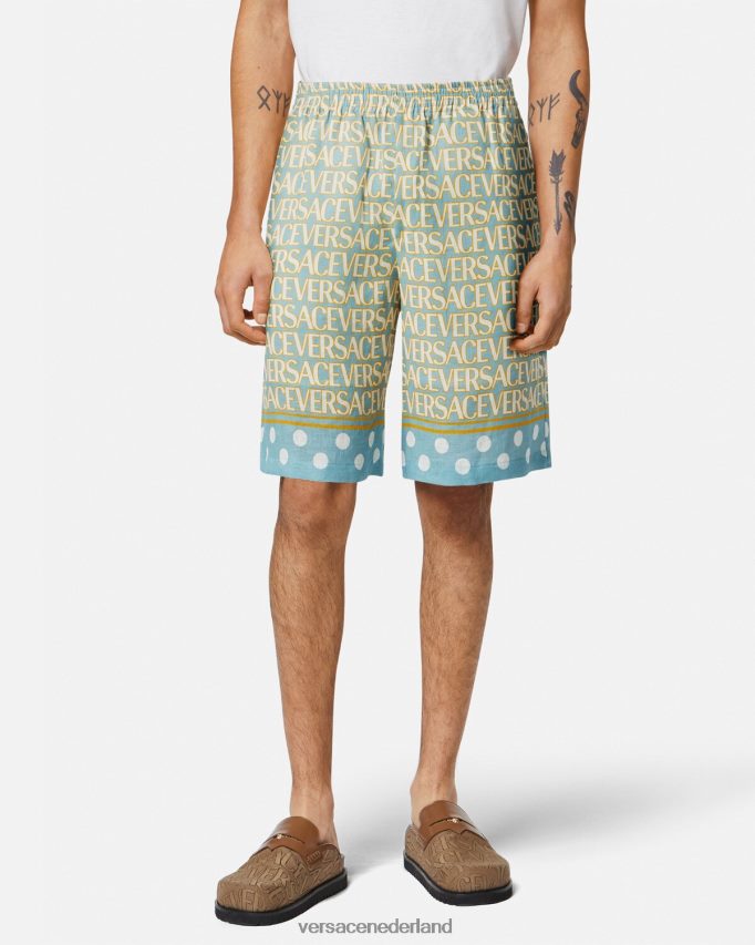 Versace all-over linnen shorts Heren afdrukken kleding J2T4F41439