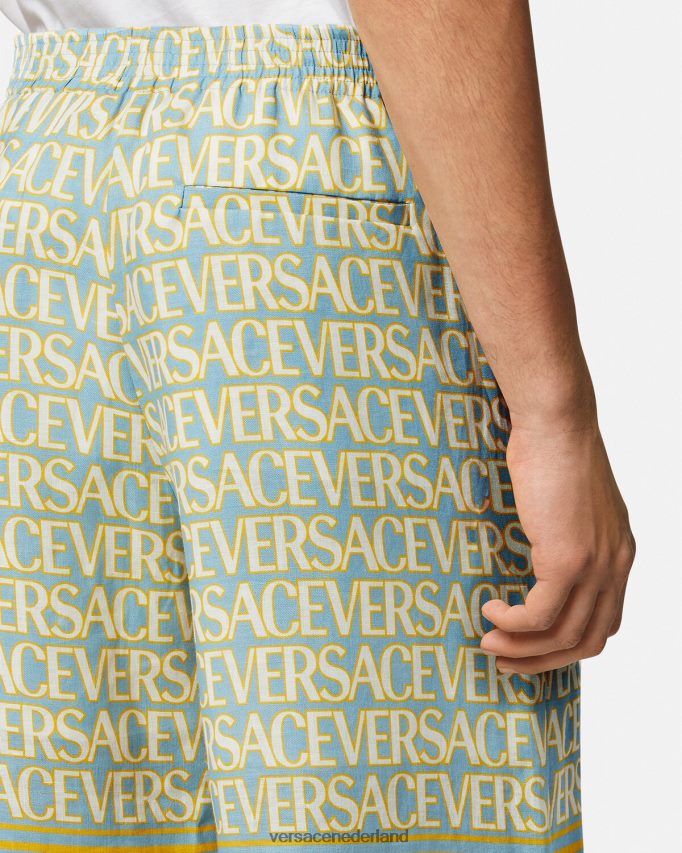 Versace all-over linnen shorts Heren afdrukken kleding J2T4F41439