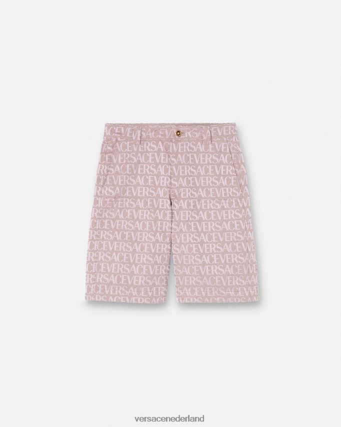 Versace allover korte broek Heren roze & print kleding J2T4F41434