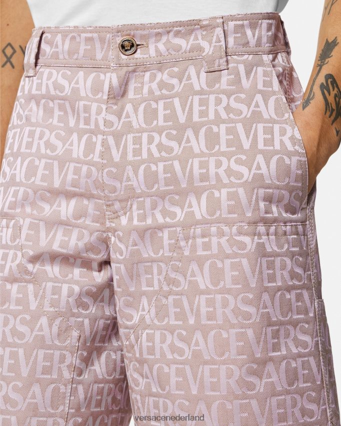 Versace allover korte broek Heren roze & print kleding J2T4F41434
