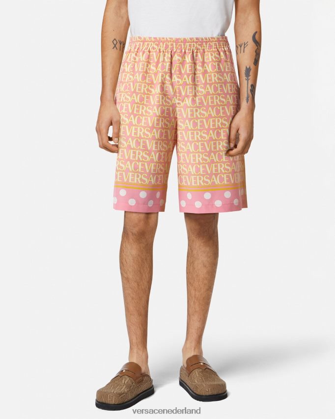 Versace allover short van katoenmix Heren afdrukken kleding J2T4F41440