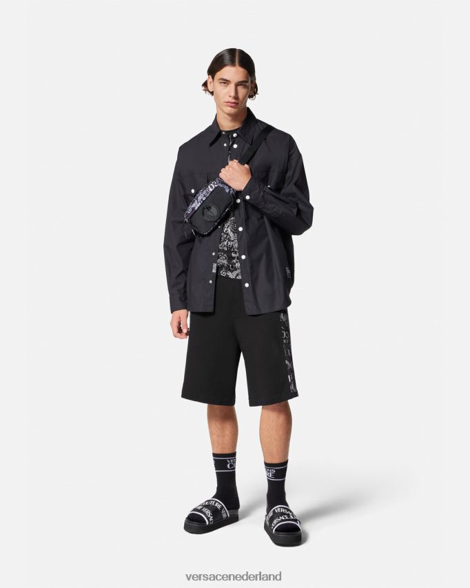 Versace couture sweatshort met logo Heren zwart kleding J2T4F42423