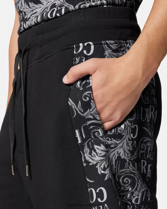 Versace couture sweatshort met logo Heren zwart kleding J2T4F42423