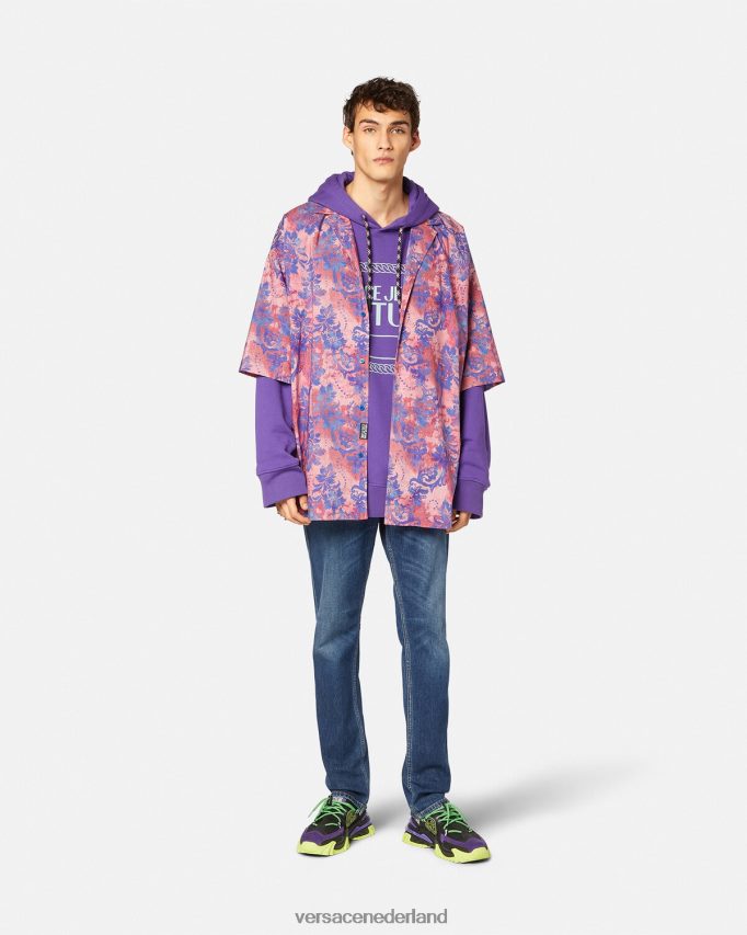 Versace jeans met v-embleem Heren blauw kleding J2T4F42383