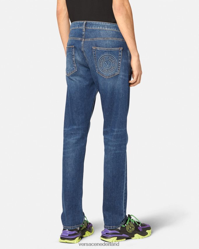Versace jeans met v-embleem Heren blauw kleding J2T4F42383