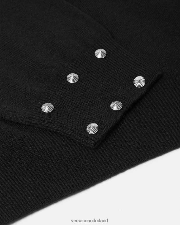 Versace trui met spiraalvormige studs Heren zwart kleding J2T4F41346