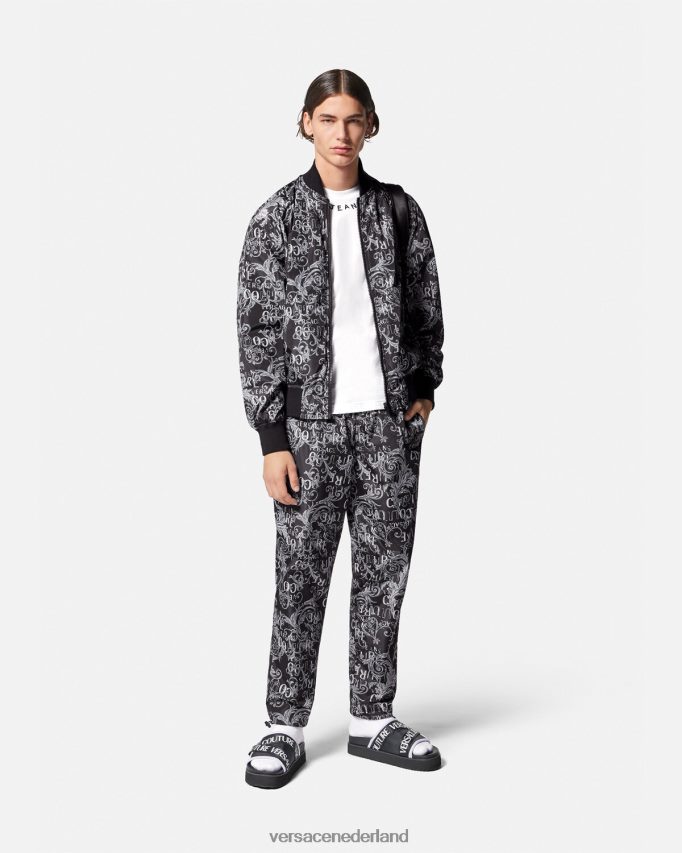 Versace Omkeerbaar couture-jack met logo Heren zwart en afdrukken kleding J2T4F42415