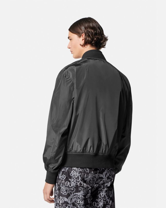 Versace Omkeerbaar couture-jack met logo Heren zwart en afdrukken kleding J2T4F42415