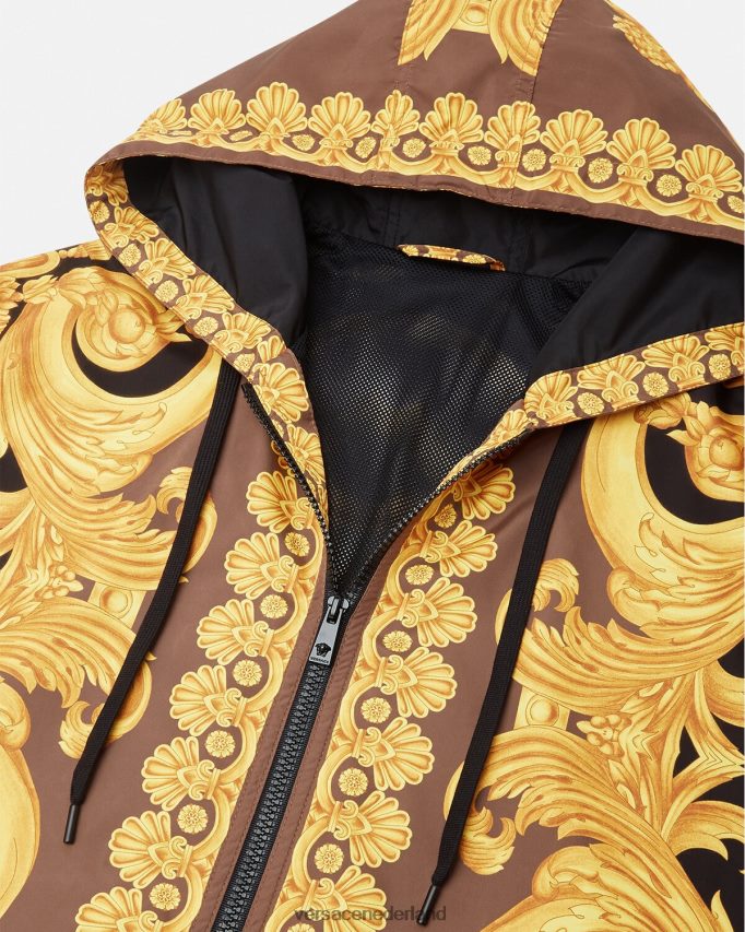 Versace barocco 660 windjack Heren bruin en goud kleding J2T4F41241